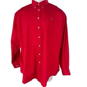 Vtg Norsport Men’s XXL Tall Red Shirt Sailboat Retro Preppy Logo Embroidered 242